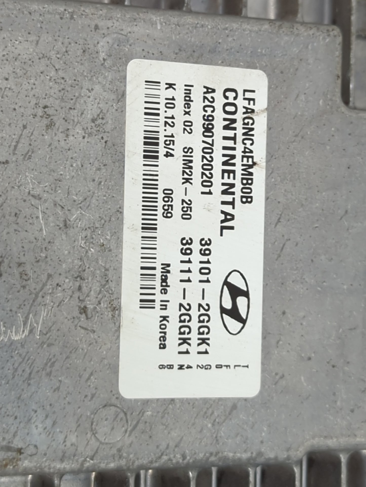 2015-2017 Hyundai Sonata PCM Engine Control Computer ECU ECM PCU OEM P/N:39101-2GGK1 39111-2GGK1 Fits Fits 2015 2016 2017 OE