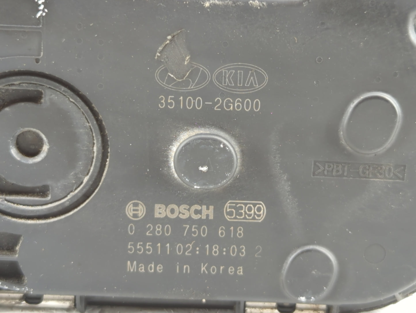 2015-2019 Hyundai Sonata Throttle Body P/N:0 280 750 618 35100-2G600 Fits Fits 2015 2016 2017 2018 2019 OEM Used Auto Parts