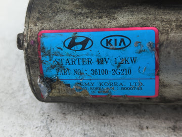 2015-2019 Hyundai Sonata Car Starter Motor Solenoid OEM P/N:8000743 36100-2G210 Fits Fits 2015 2016 2017 2018 2019 2020 OEM Used Auto Parts