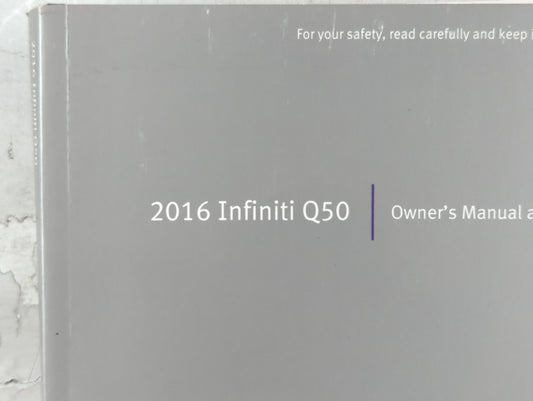 2016 Infiniti Q50 Owners Manual Book Guide OEM Used Auto Parts