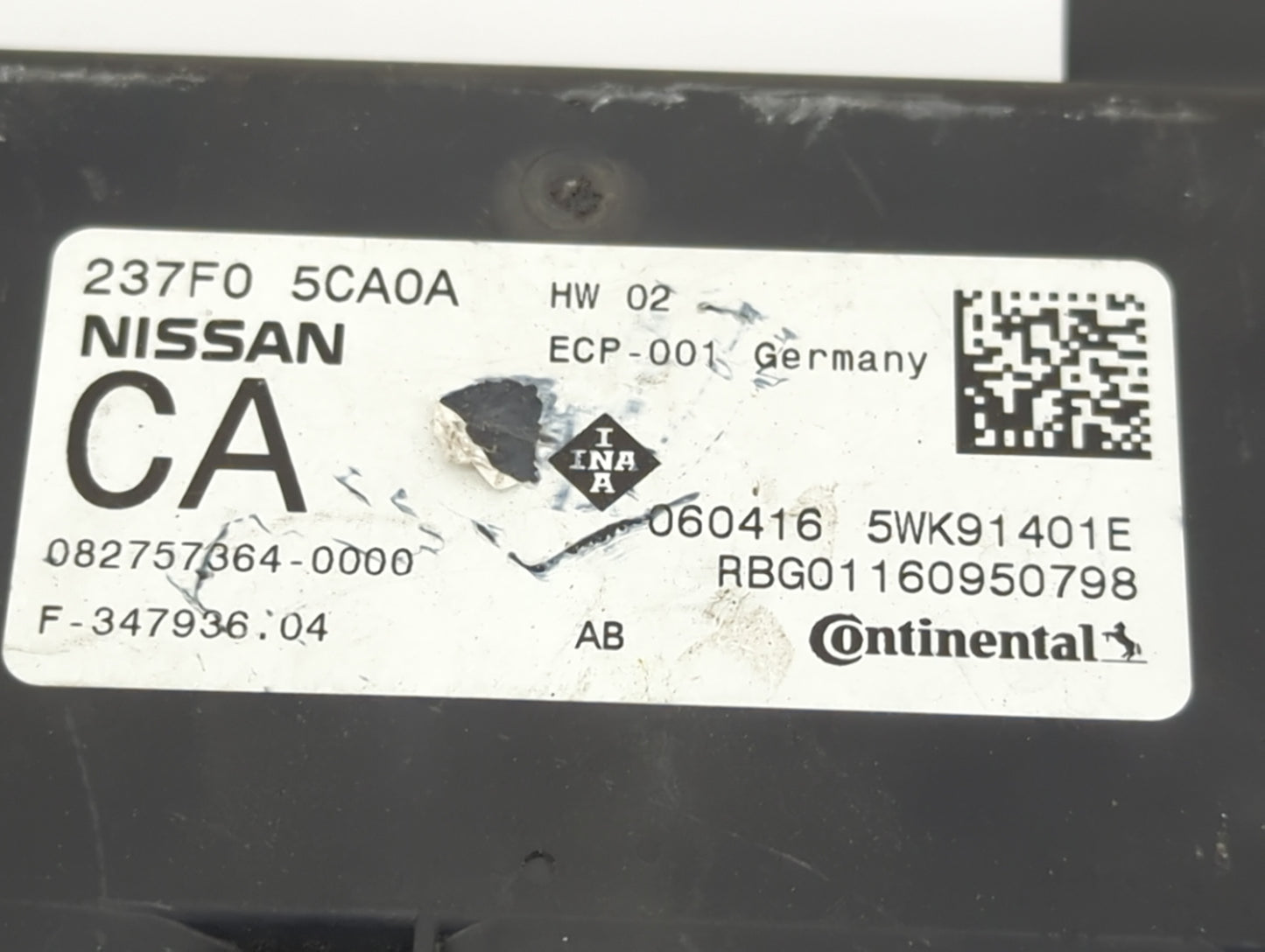2016 Infiniti Q50 PCM Engine Control Computer ECU ECM PCU OEM P/N:237F0 5CA0A 5WK91401E Fits OEM Used Auto Parts - Oemusedau