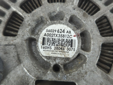 2014-2018 Jeep Cherokee Alternator Replacement Generator Charging Assembly Engine OEM P/N:56029624AQB Fits OEM Used Auto Parts
