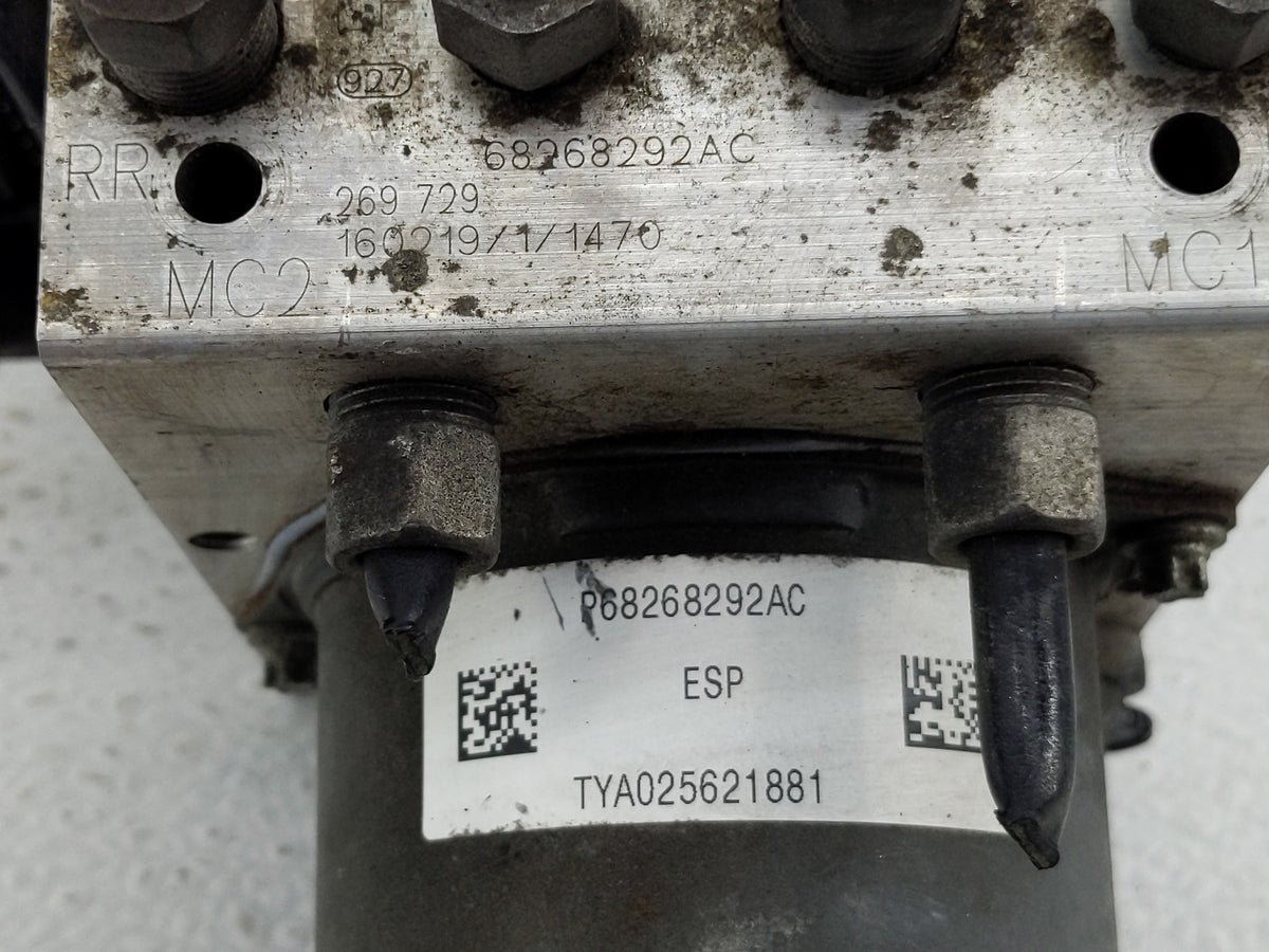 2016 Jeep Cherokee Anti-Lock Brake ABS Pump Module Actuator OEM P/N:P68268292AC Fits OEM Used Auto Parts - Oemusedautoparts1