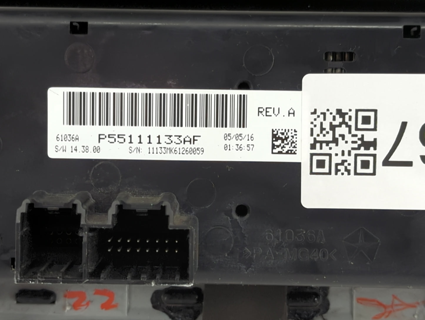 2016 Jeep Compass Climate Control Module Temperature AC/Heater Replacement P/N:P55111133AF Fits Fits 2011 2012 2013 2014 201