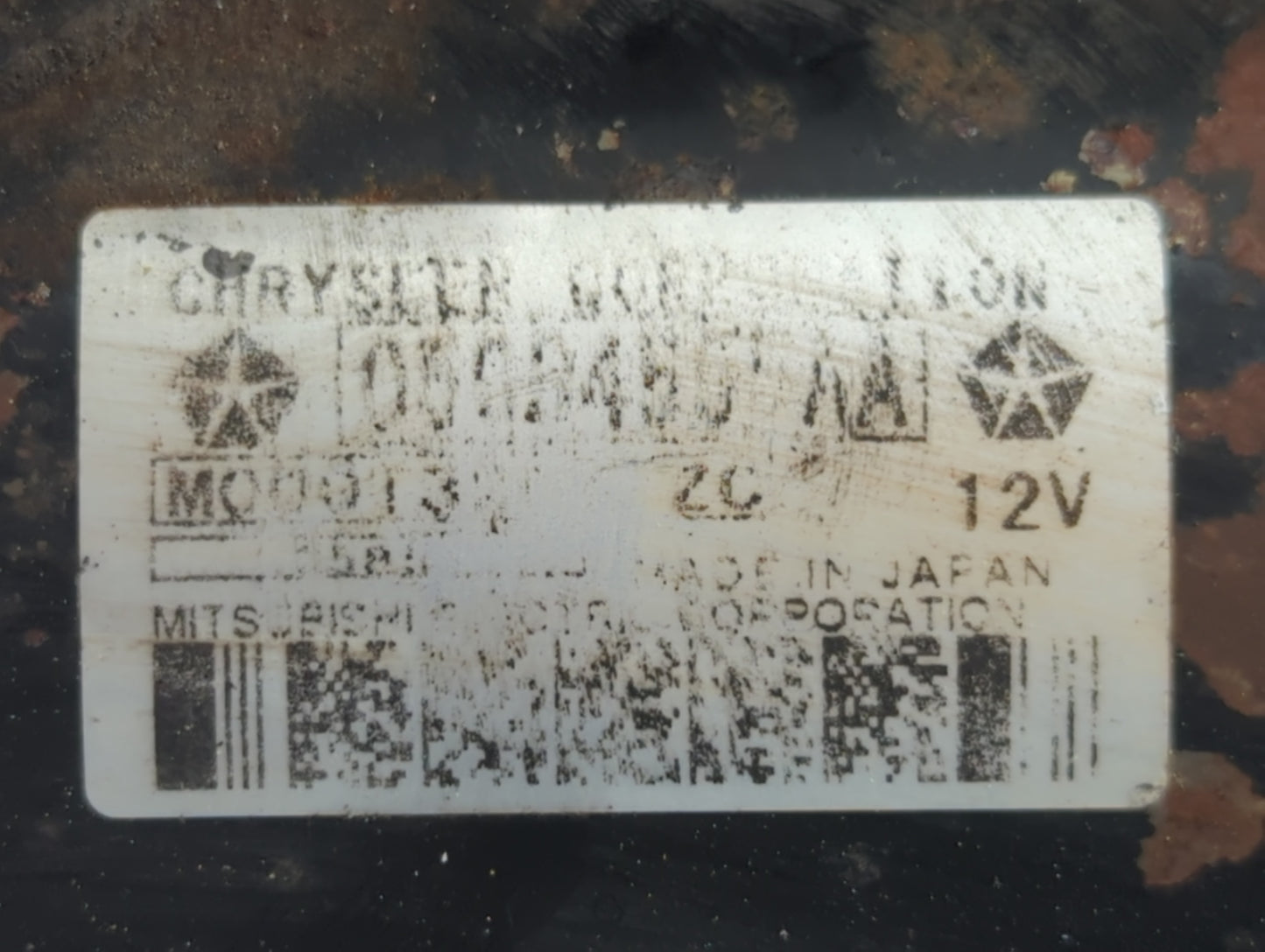 2016 Jeep Compass Car Starter Motor Solenoid OEM P/N:05034555AA Fits OEM Used Auto Parts - Oemusedautoparts1.com