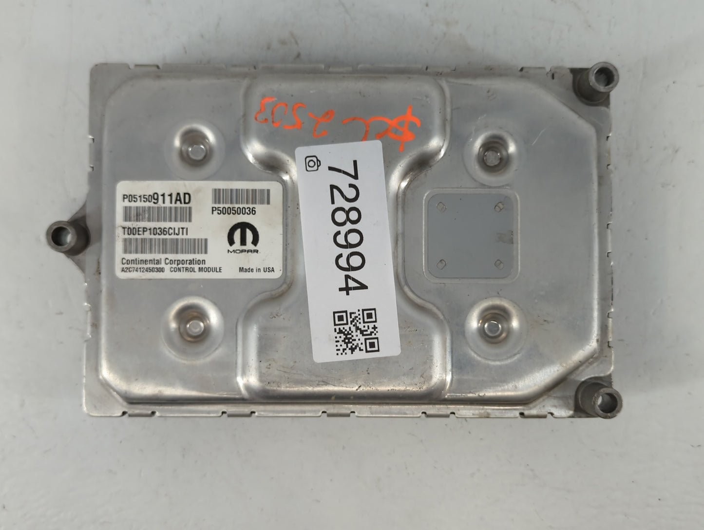 2015-2017 Jeep Renegade PCM Engine Control Computer ECU ECM PCU OEM P/N:P05150911AD Fits Fits 2015 2016 2017 OEM Used Auto P
