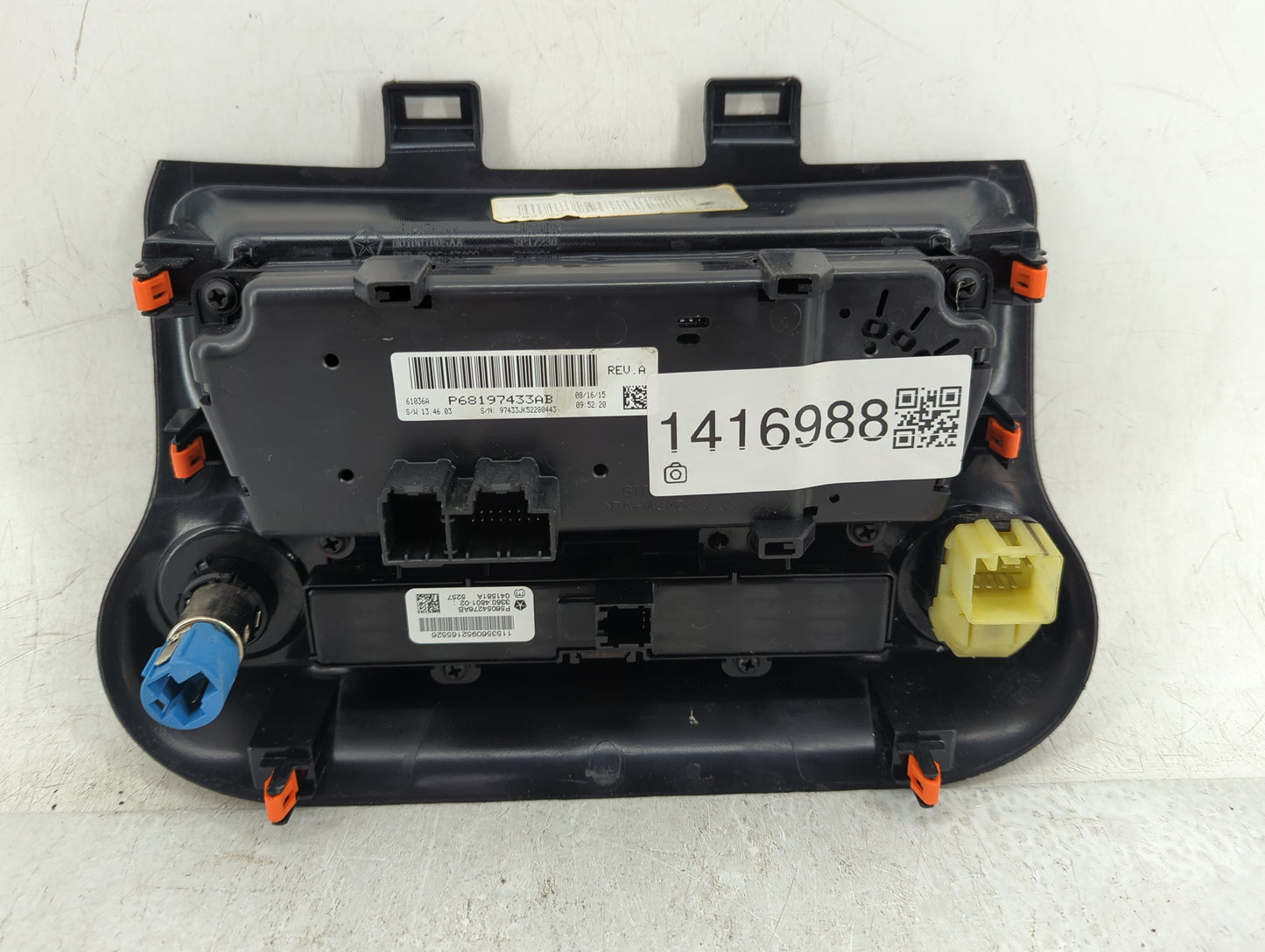 2014-2018 Jeep Wrangler Climate Control Module Temperature AC/Heater Replacement P/N:P68197433AB Fits OEM Used Auto Parts -