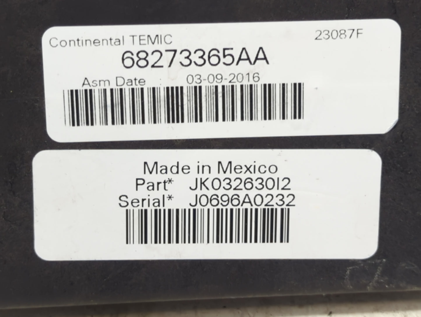 2016-2016 Jeep Wrangler Fusebox Fuse Box Relay Module Tipm 1448807 - Oemusedautoparts1.com