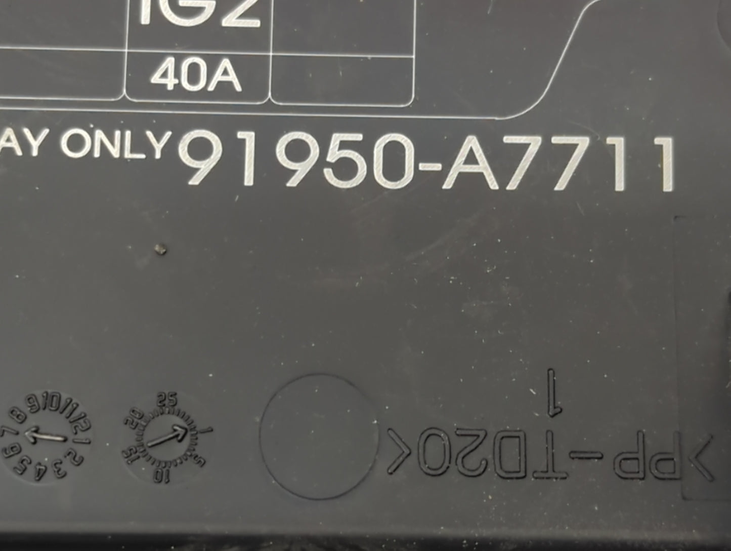 2014-2016 Kia Forte Fusebox Fuse Box Panel Relay Module P/N:91950-A7711 Fits Fits 2014 2015 2016 OEM Used Auto Parts - Oemus