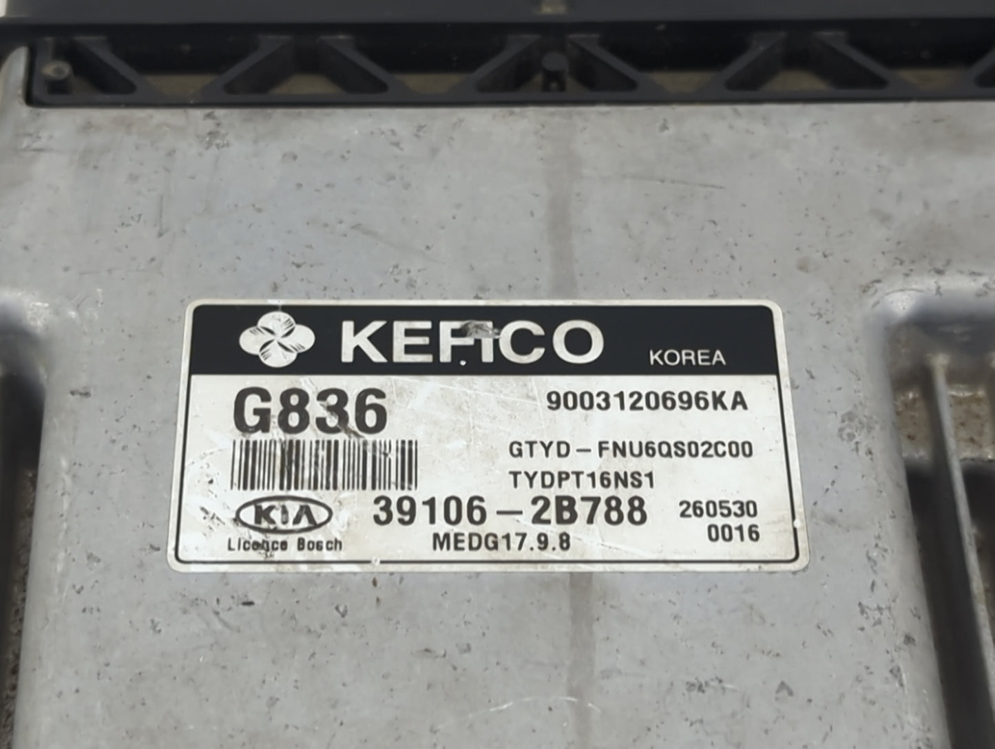 2016 Kia Forte PCM Engine Control Computer ECU ECM PCU OEM P/N:39106-2B788 9003120696KA, MEDG17.9.8, TYDPT16NS1 Fits OEM Use