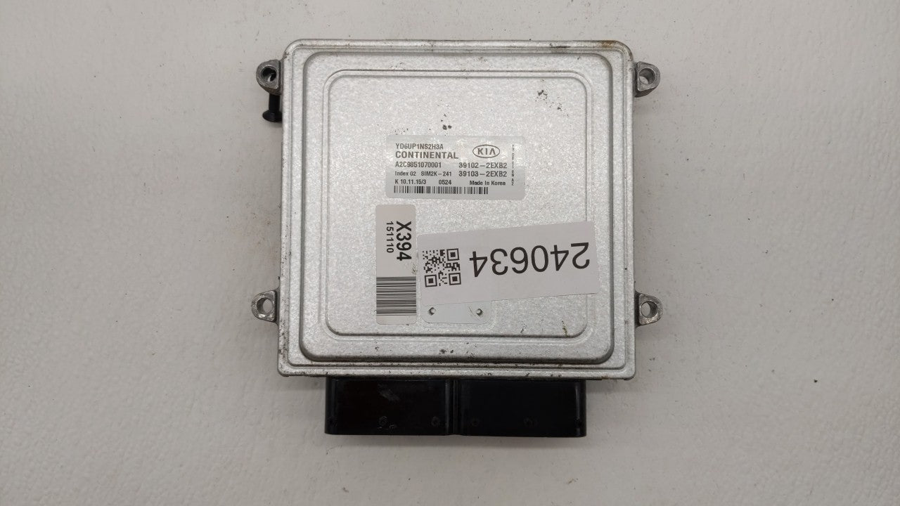 2016 Kia Forte PCM Engine Control Computer ECU ECM PCU OEM P/N:39106-2XA2 39102-2EXB2, 39103-2EXB2 Fits OEM Used Auto Parts