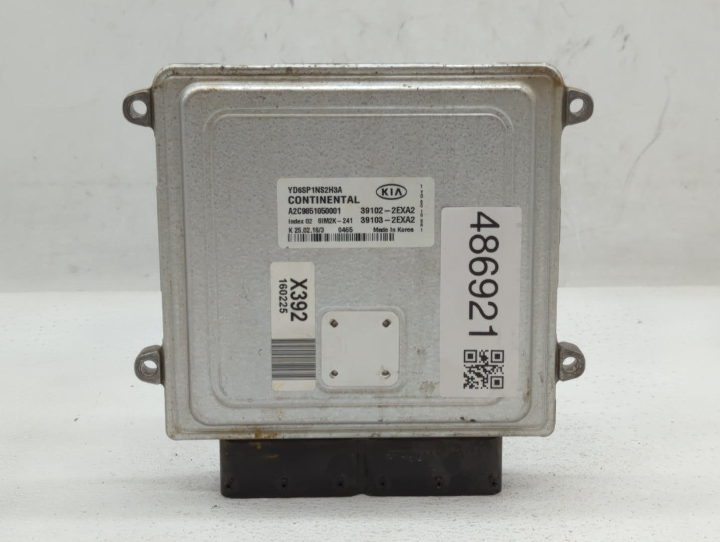 2016 Kia Forte PCM Engine Control Computer ECU ECM PCU OEM P/N:39103-2EXA2 39102-2EXA2, 39103-2EXB2, 39102-2EXB2 Fits OEM Us