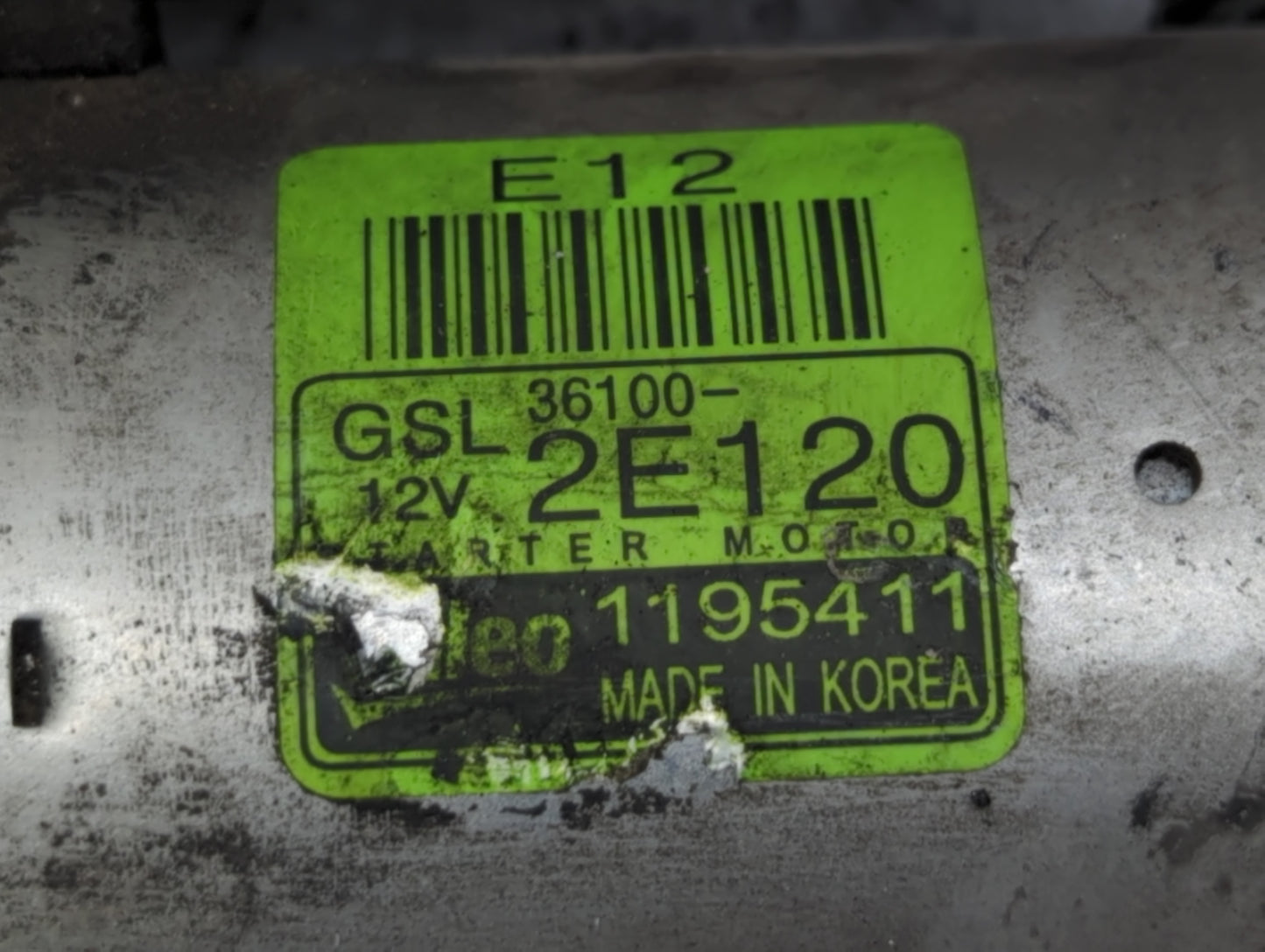 2014-2016 Kia Forte Car Starter Motor Solenoid OEM P/N:36100-2E120 Fits Fits 2012 2013 2014 2015 2016 OEM Used Auto Parts -