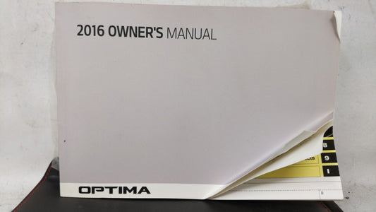 2016 Kia Optima Owners Manual Book Guide OEM Used Auto Parts
