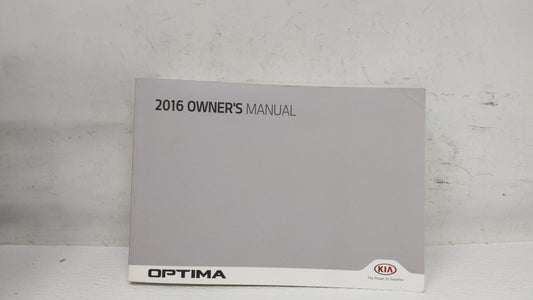 2016 Kia Optima Owners Manual Book Guide OEM Used Auto Parts