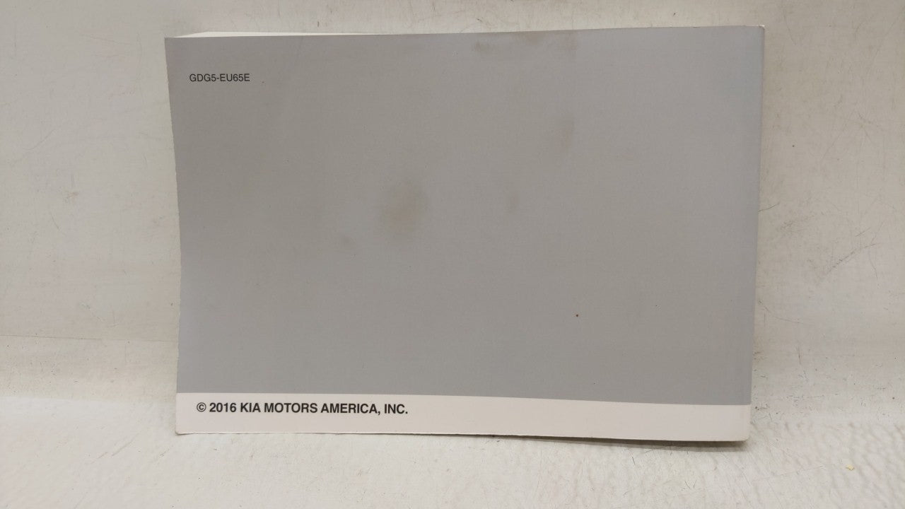 2016 Kia Optima Owners Manual Book Guide OEM Used Auto Parts - Oemusedautoparts1.com