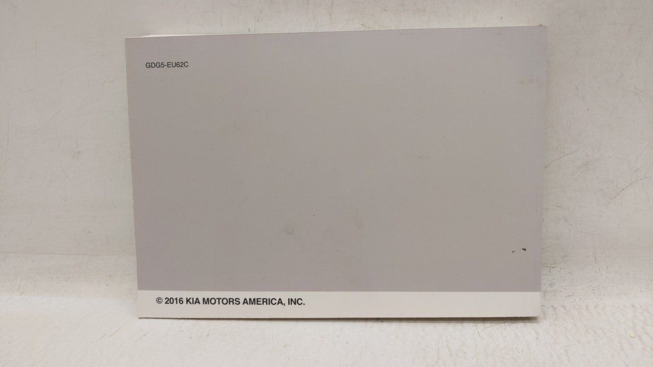 2016 Kia Optima Owners Manual Book Guide OEM Used Auto Parts - Oemusedautoparts1.com