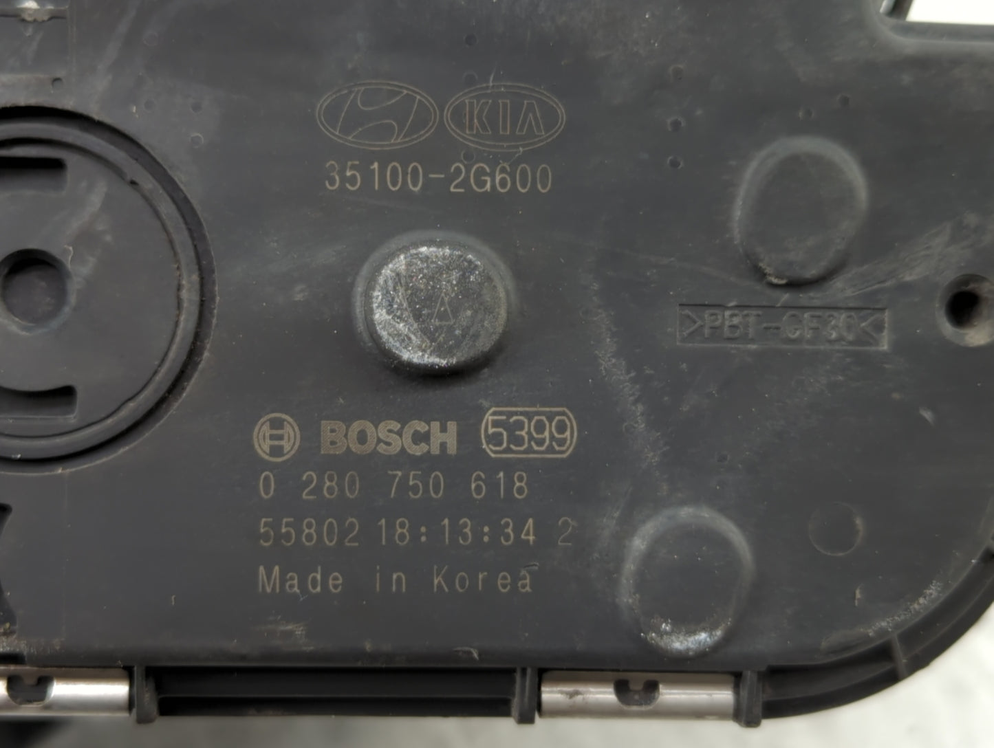 2016-2019 Kia Optima Throttle Body P/N:0 280 750 618 35100-2G600 Fits Fits 2015 2016 2017 2018 2019 OEM Used Auto Parts - Oe