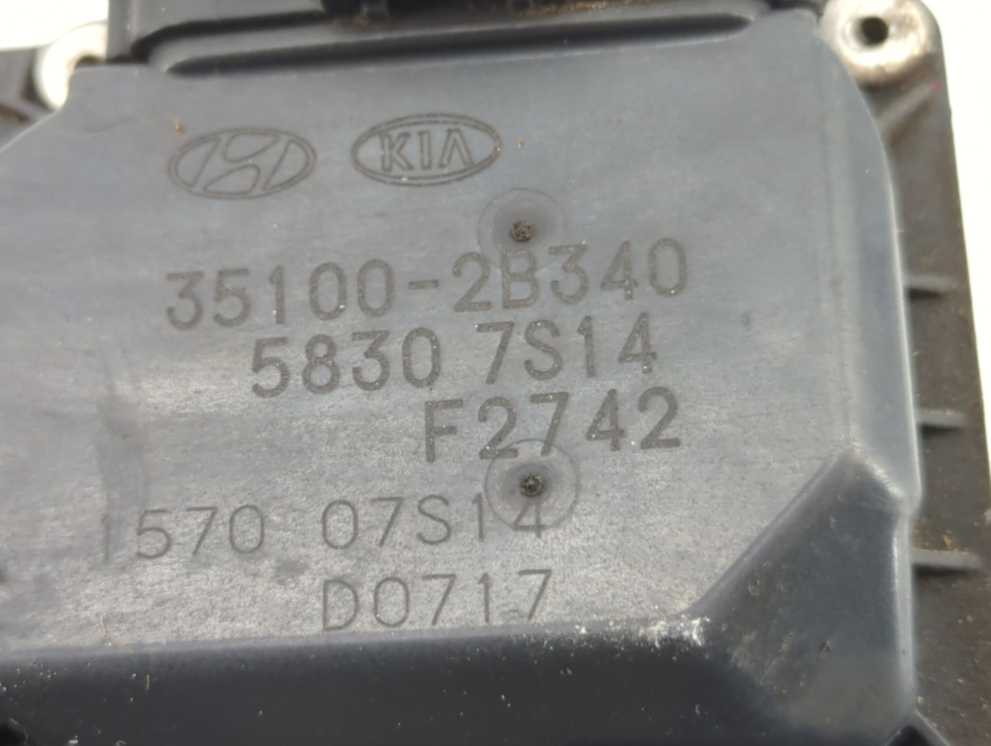 2016-2020 Kia Optima Throttle Body P/N:35100-2B340 Fits Fits 2015 2016 2017 2018 2019 2020 2021 2022 OEM Used Auto Parts - O