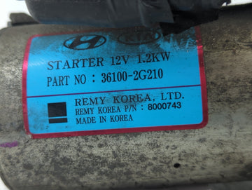 2016-2020 Kia Optima Car Starter Motor Solenoid OEM P/N:FJ5T-11000-AAA 0616 E 36100-2G210 Fits Fits 2015 2016 2017 2018 2019 2020 OEM Used Auto Parts