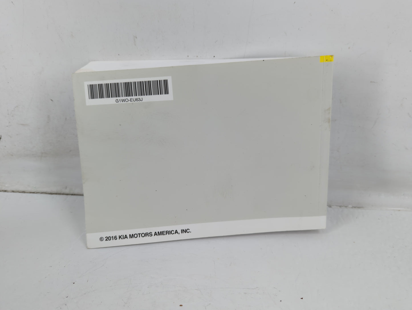 2016 Kia Rio Owners Manual Book Guide P/N:G1W0-EU63J OEM Used Auto Parts - Oemusedautoparts1.com