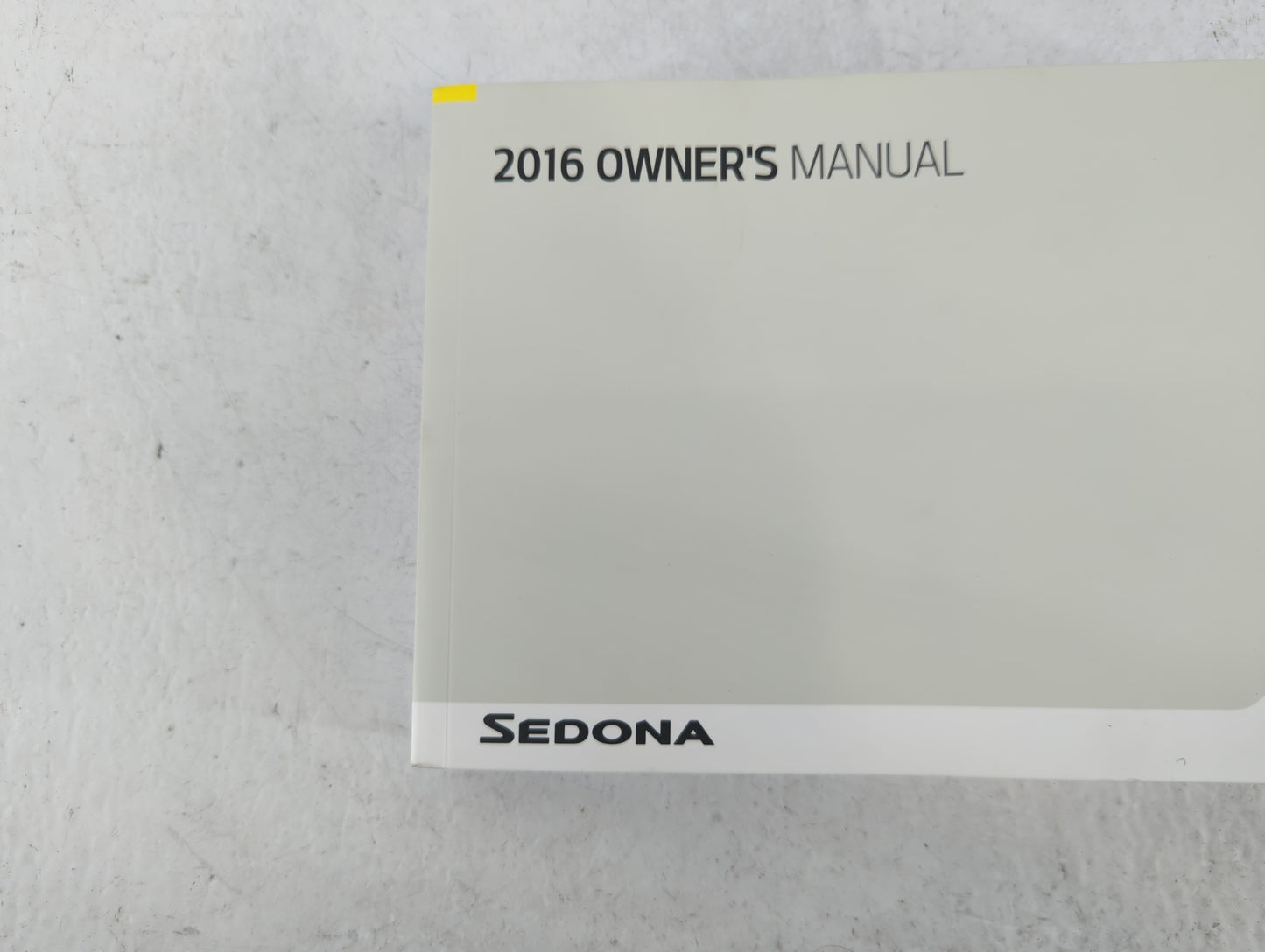 2016 Kia Sedona Owners Manual Book Guide P/N:GA90-EU56C OEM Used Auto Parts - Oemusedautoparts1.com