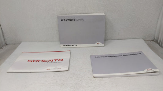 2016 Kia Sorento Owners Manual Book Guide OEM Used Auto Parts