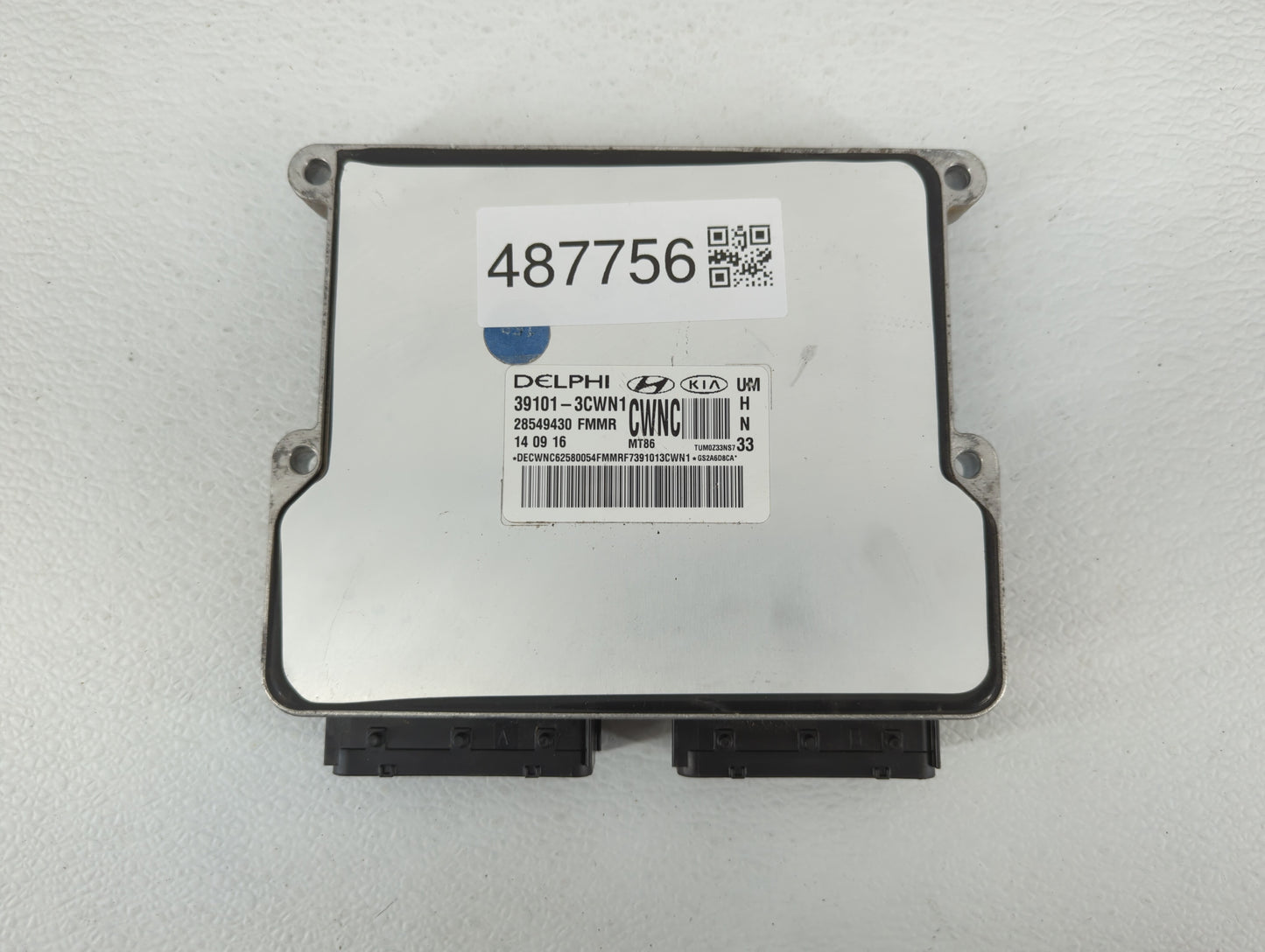 2016-2017 Kia Sorento PCM Engine Control Computer ECU ECM PCU OEM P/N:39101-3CWN0 Fits Fits 2016 2017 OEM Used Auto Parts -