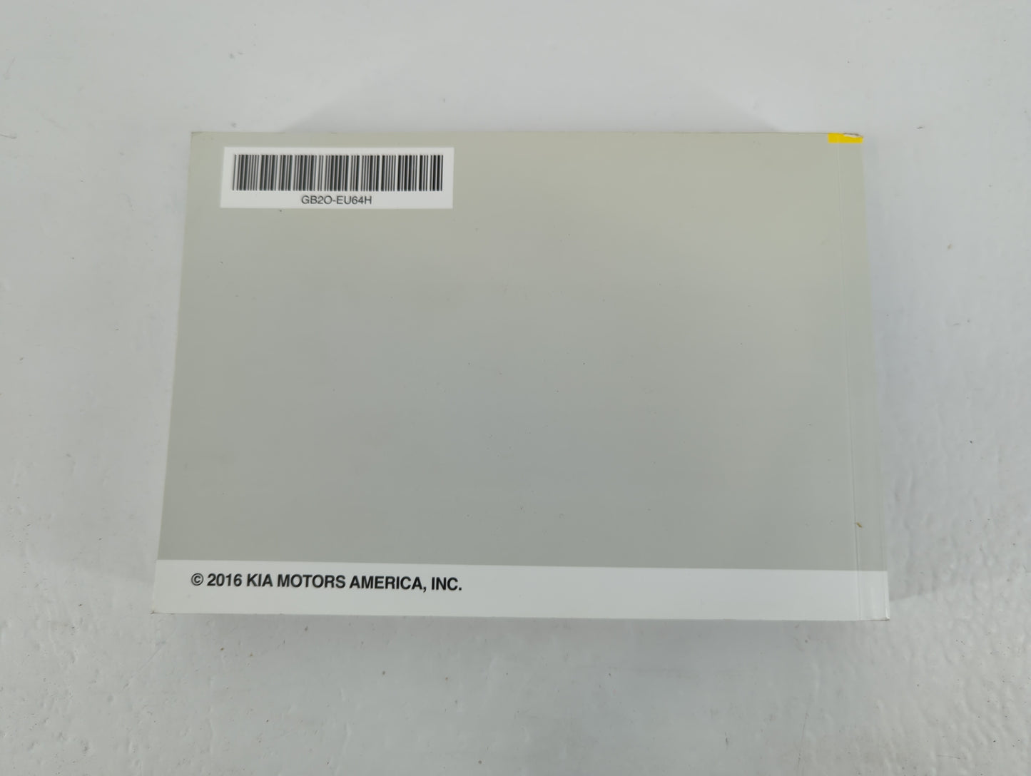 2016 Kia Soul Owners Manual Book Guide P/N:GB2O-EU64H OEM Used Auto Parts - Oemusedautoparts1.com