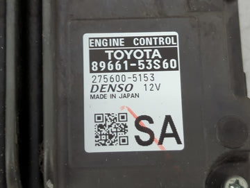 2016 Lexus Is200t PCM Engine Control Computer ECU ECM PCU OEM P/N:89661-53S60 275600-5153 Fits OEM Used Auto Parts
