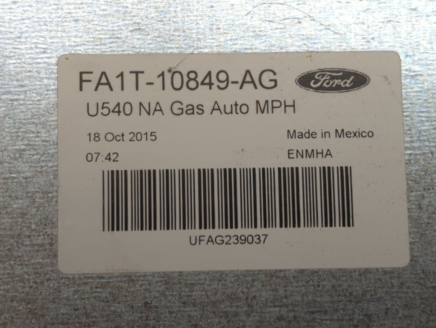 2016 Lincoln Mkx Instrument Cluster Speedometer Gauges P/N:FA1T-10849-AG Miles: Fits OEM Used Auto Parts - Oemusedautoparts1