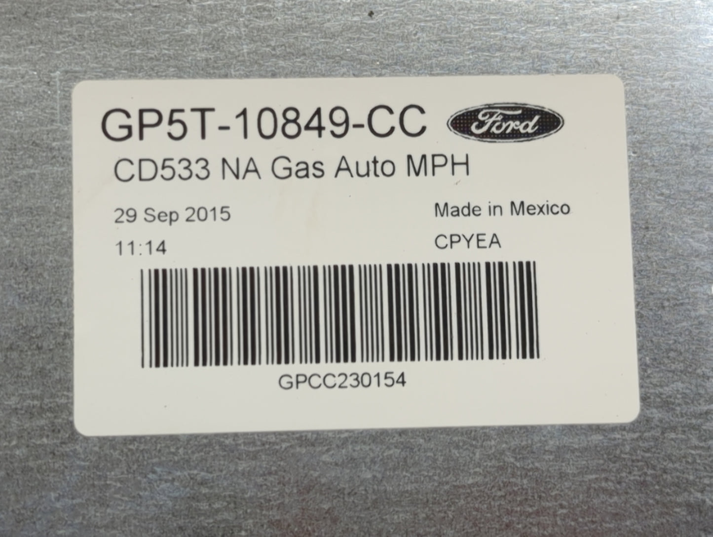 2016 Lincoln Mkz Instrument Cluster Speedometer Gauges P/N:GP5T-10849-CC Miles: Fits OEM Used Auto Parts - Oemusedautoparts1