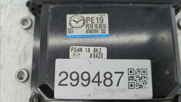 2014 Mazda 3 PCM Engine Control Computer ECU ECM PCU OEM P/N:PE19 18 881A Fits OEM Used Auto Parts