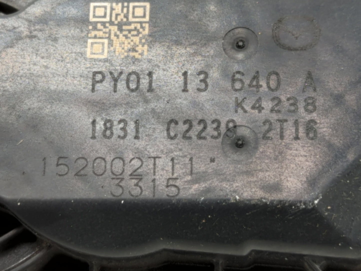 2014 Mazda 6 Throttle Body P/N:PY01 13 640 A Fits OEM Used Auto Parts - Oemusedautoparts1.com