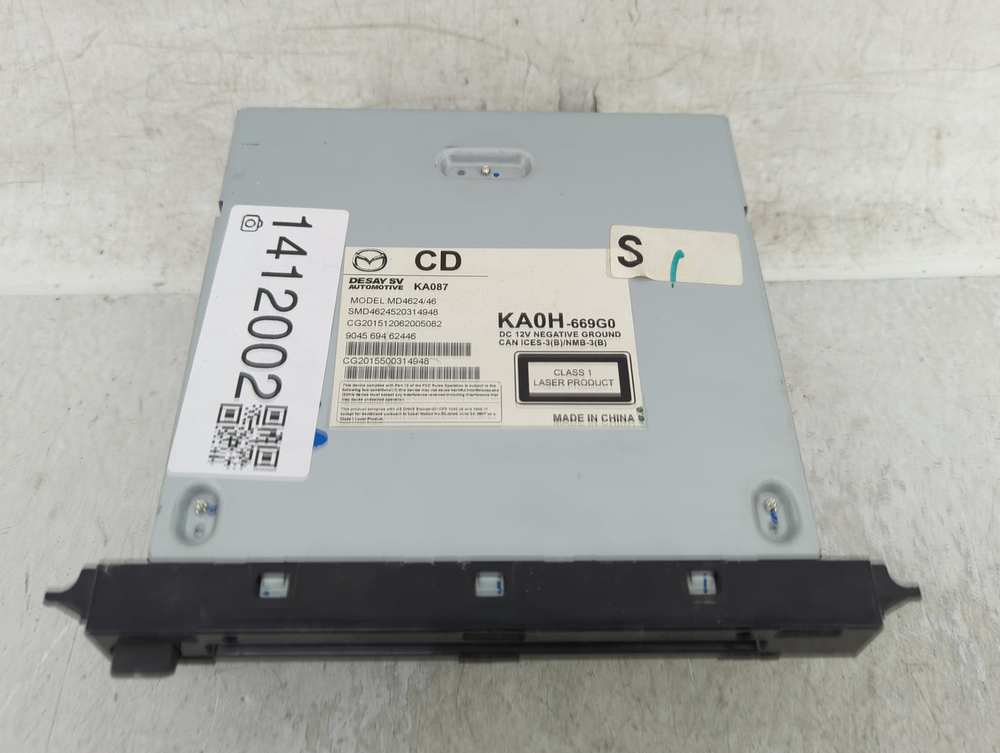 2016 Mazda Cx-5 Radio AM FM Cd Player Receiver Replacement P/N:KA0H-669G0 Fits OEM Used Auto Parts - Oemusedautoparts1.com