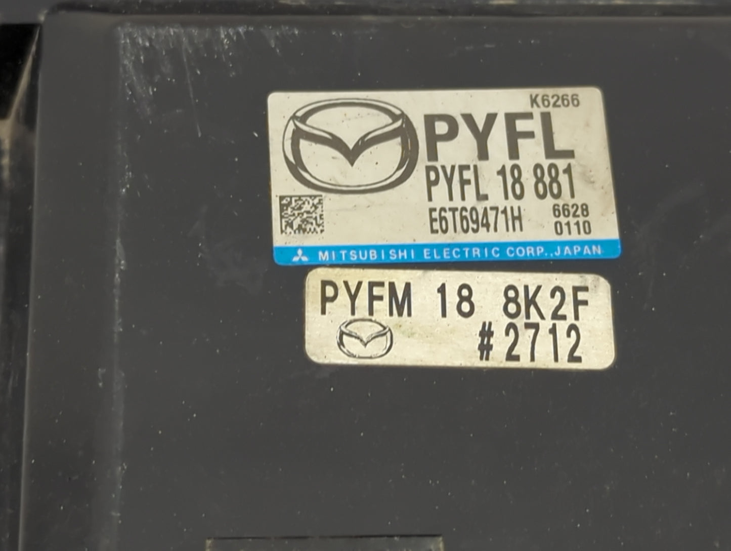2016-2022 Mazda Cx-9 PCM Engine Control Computer ECU ECM PCU OEM P/N:PYFL 18 881 E6T69471H Fits OEM Used Auto Parts - Oemuse