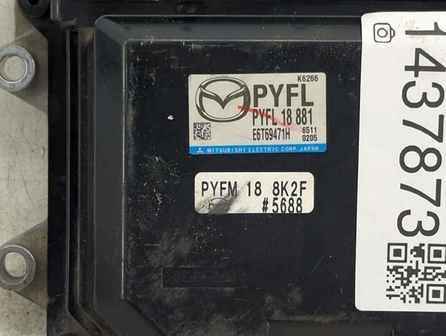2016-2022 Mazda Cx-9 PCM Engine Control Computer ECU ECM PCU OEM P/N:PYFL18881 E6T69471H Fits OEM Used Auto Parts - Oemuseda