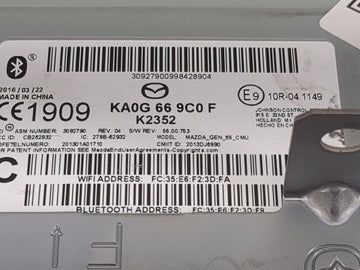 2016 Mazda Mazda6 Radio AM FM Cd Player Receiver Replacement P/N:KA0G669C0F K2352, CB262932, 279B-62932 Fits OEM Used Auto Parts