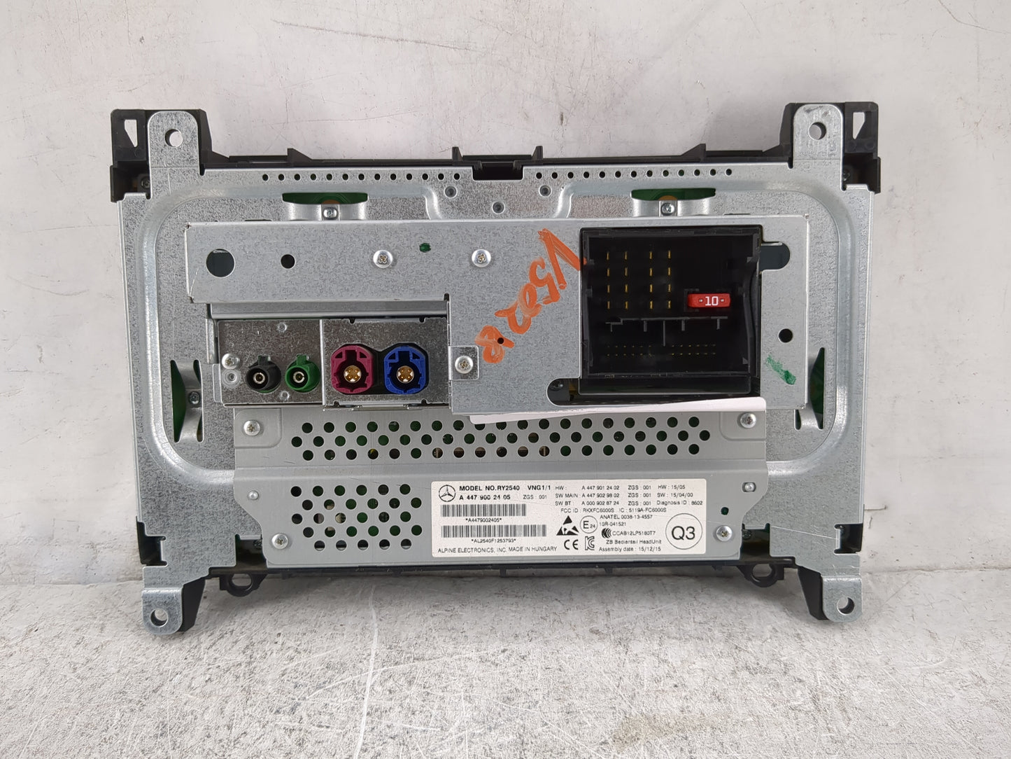 2016 Mercedes Metris Radio AM FM Cd Player Receiver Replacement P/N:RY2540 A4479002405, A4479012402 Fits Fits 2017 2018 2019