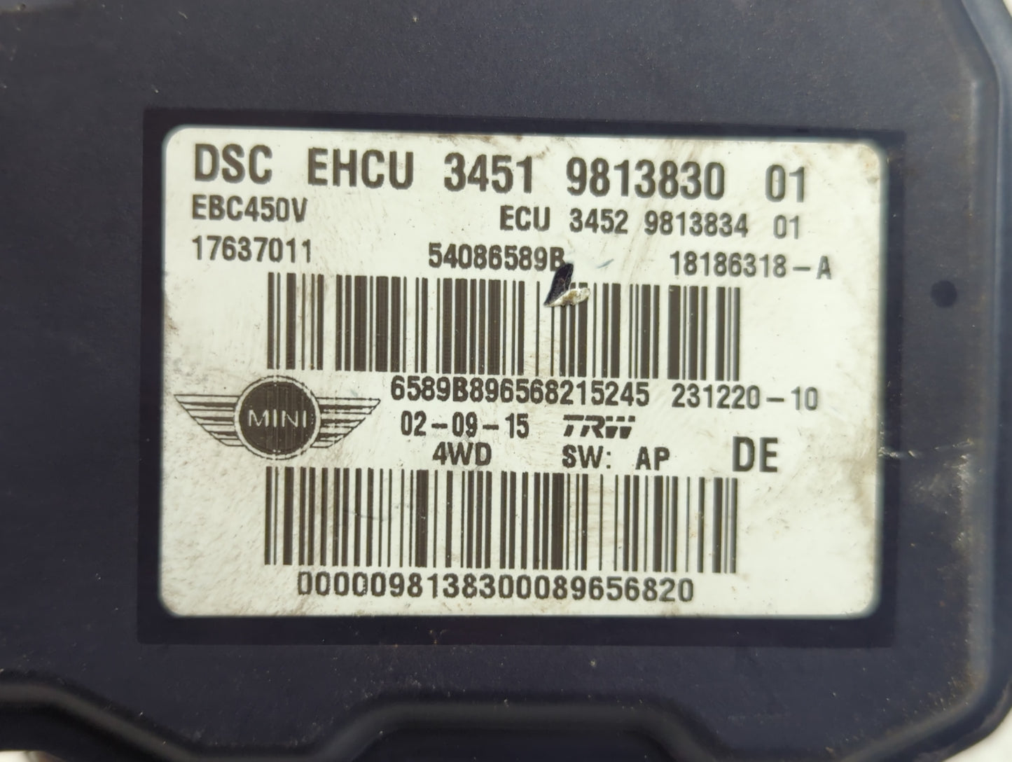 2014-2016 Mini Cooper Countryman ABS Pump Control Module Replacement P/N:54086589B 9813830 01, 3451 Fits Fits 2014 2015 2016