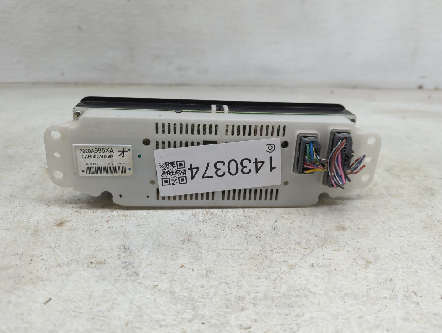 2016 Mitsubishi Outlander Climate Control Module Temperature AC/Heater Replacement P/N:7820A995XA CAB502A039P Fits OEM Used