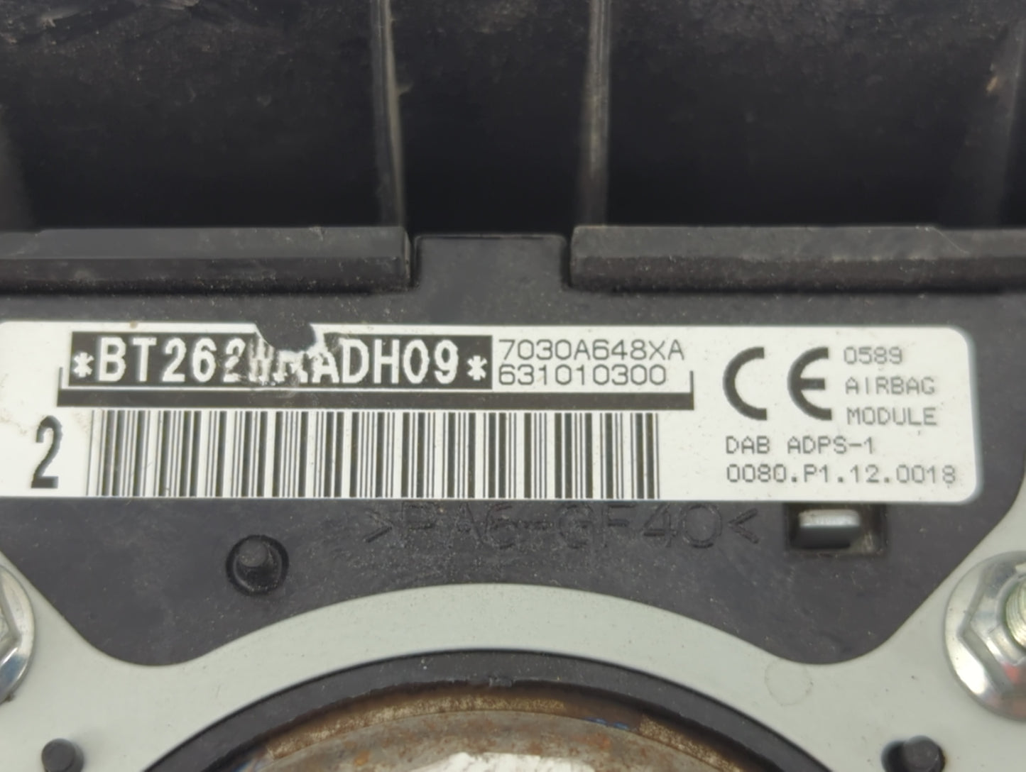 2016 Mitsubishi Outlander Air Bag Driver Left Steering Wheel Mounted P/N:7030A648XA BT262WADH09, 631010300 Fits OEM Used Aut
