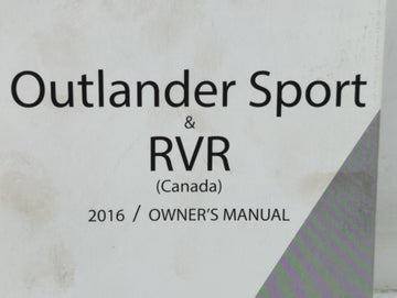 2016 Mitsubishi Outlander Sport Owners Manual Book Guide P/N:9290H128 OEM Used Auto Parts
