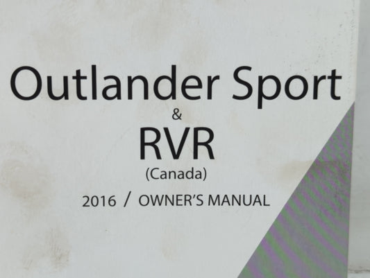 2016 Mitsubishi Outlander Sport Owners Manual Book Guide P/N:9290H128 OEM Used Auto Parts