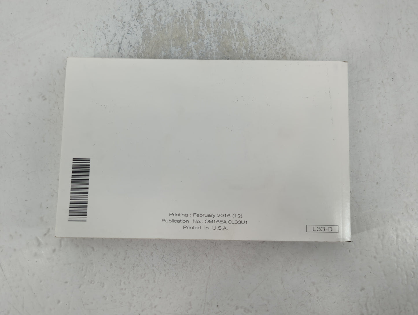 2016 Nissan Altima Owners Manual Book Guide OEM Used Auto Parts - Oemusedautoparts1.com