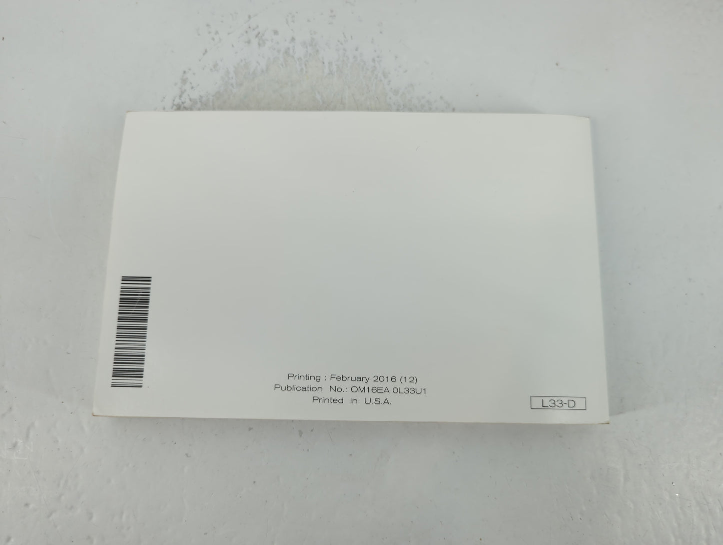 2016 Nissan Altima Owners Manual Book Guide P/N:OM16EA OL33U1 OEM Used Auto Parts - Oemusedautoparts1.com