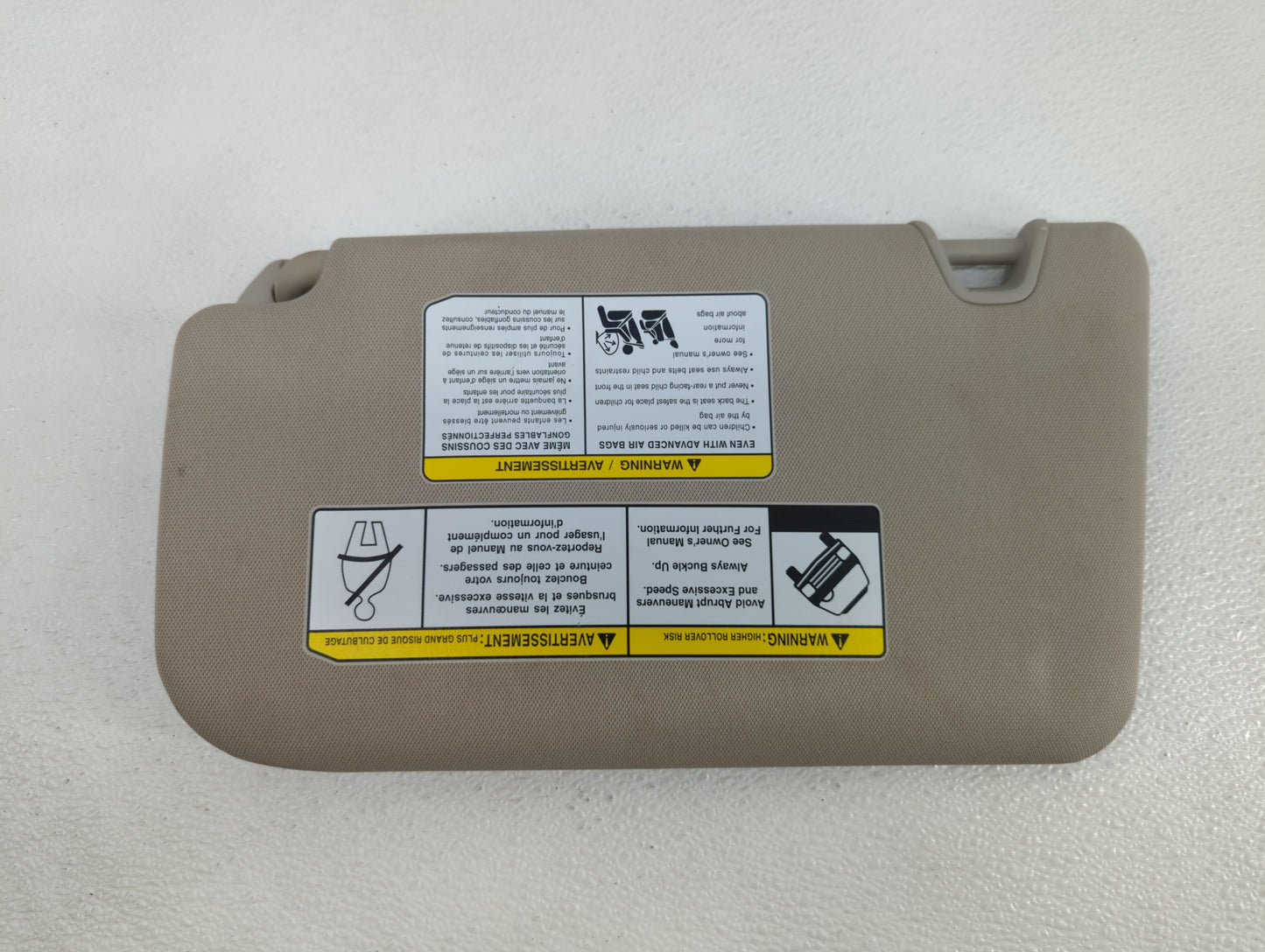 2014-2017 Nissan Rogue Sun Visor Shade Replacement Passenger Right Mirror Fits Fits 2014 2015 2016 2017 OEM Used Auto Parts