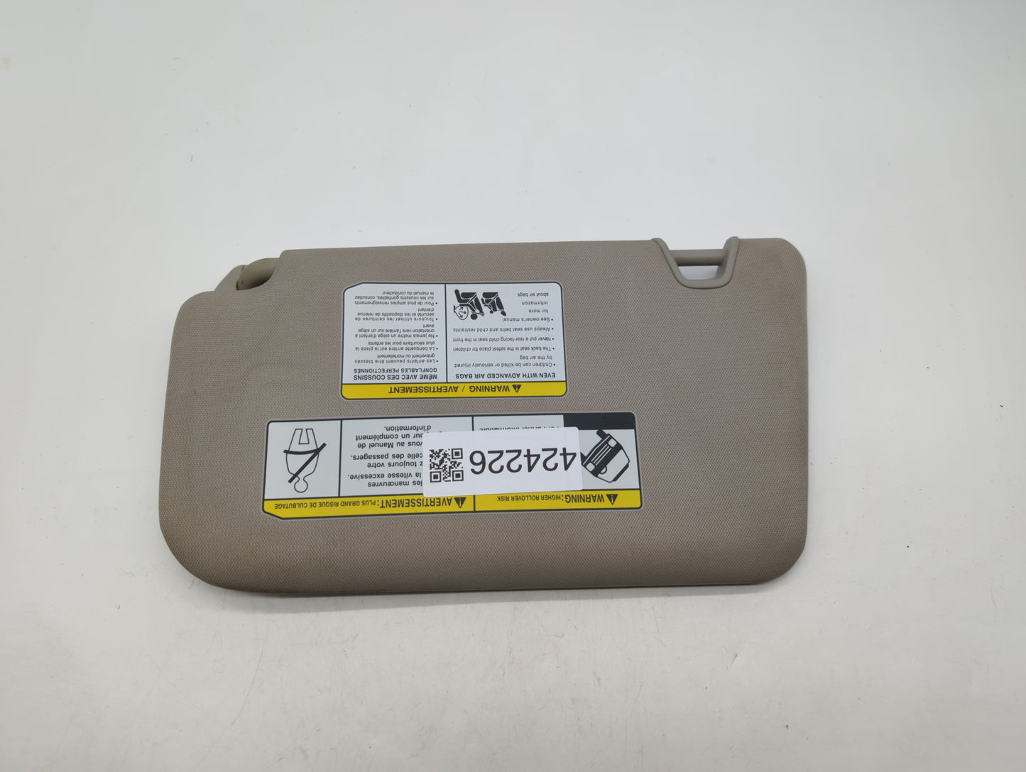 2014-2017 Nissan Rogue Sun Visor Shade Replacement Passenger Right Mirror Fits Fits 2014 2015 2016 2017 OEM Used Auto Parts