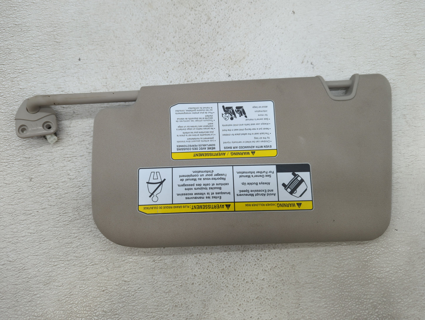 2014-2017 Nissan Rogue Sun Visor Shade Replacement Passenger Right Mirror Fits Fits 2014 2015 2016 2017 OEM Used Auto Parts
