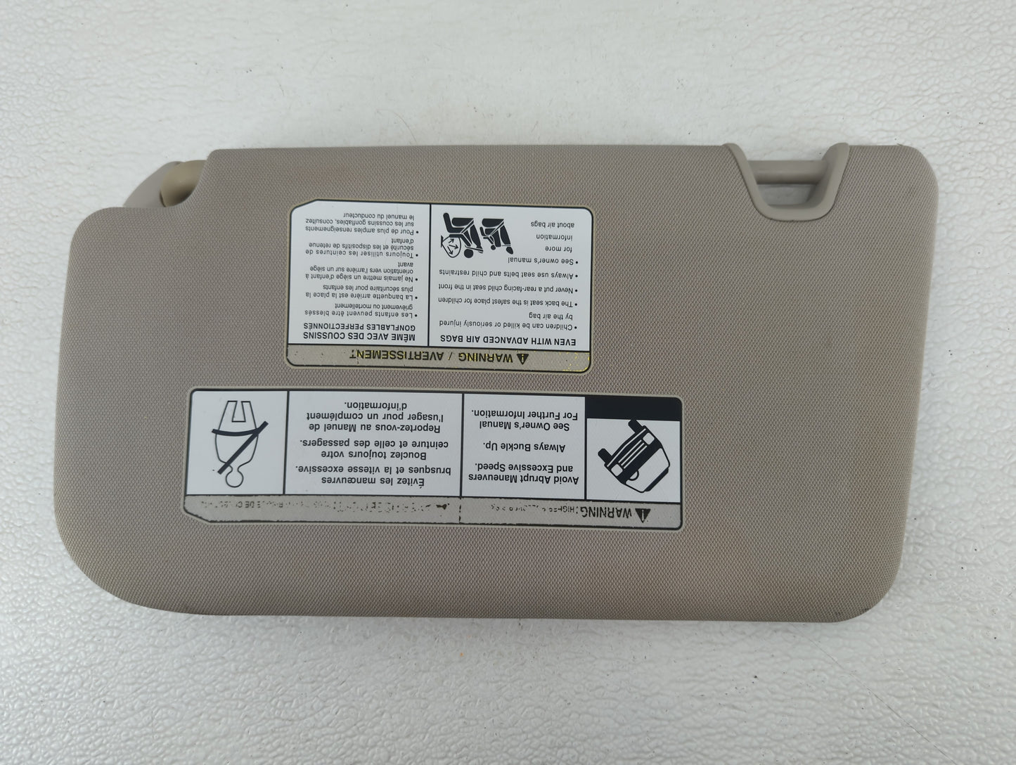 2014-2017 Nissan Rogue Sun Visor Shade Replacement Passenger Right Mirror Fits Fits 2014 2015 2016 2017 OEM Used Auto Parts